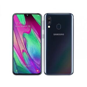 Samsung Galaxy A40 - 4G smartphone - double SIM - RAM 4 Go / Mémoire interne 64 Go - microSD slot - écran OEL - 5.9" - 2340 x 1080 pixels - 2x caméras arrière 16 MP, 5 MP - front camera 25 MP - noir Noir - Publicité
