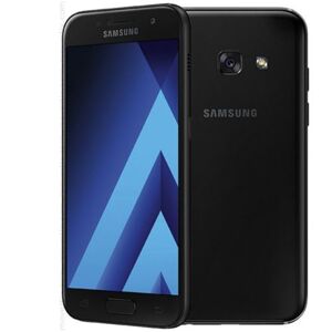 Samsung Galaxy A3 (2017) - 4G smartphone - RAM 2 Go / Mémoire interne 16 Go - microSD slot - écran OEL - 4.7" - 1280 x 720 pixels - rear camera 13 MP - front camera 8 MP - ciel noir Noir - Publicité