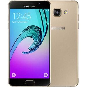 Samsung Galaxy A5 (2016) - 4G smartphone - RAM 2 Go / Mémoire interne 16 Go - microSD slot - écran OEL - 5.2" - 1920 x 1080 pixels - rear camera 13 MP - front camera 5 MP - or Or - Publicité