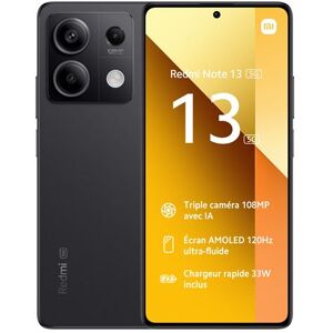 Smartphone Xiaomi Redmi Note 13 5G 6.67" Double SIM 256 Go Noir Noir - Publicité