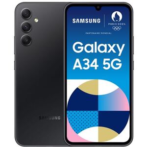 Smartphone Samsung Galaxy A34 6,6" 5G Nano SIM 128 Go Noir Noir - Publicité