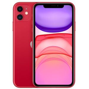 Apple iPhone 11 - (PRODUCT) RED - 4G smartphone - double SIM / Mémoire interne 128 Go - Écran LCD - 6.1" - 1792 x 828 pixels - 2x caméras arrière 12 MP, 12 MP - front camera 12 MP - rouge Rouge - Publicité