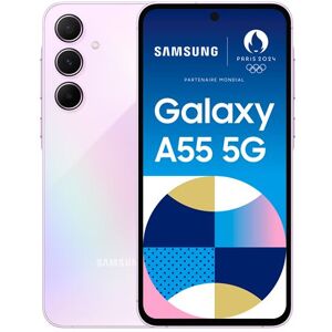 Smartphone Samsung Galaxy A55 6,6" 5G Nano SIM 128 Go Lilas Violet - Publicité