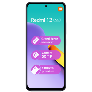Xiaomi - Redmi 12 5g 128go Noir - Publicité