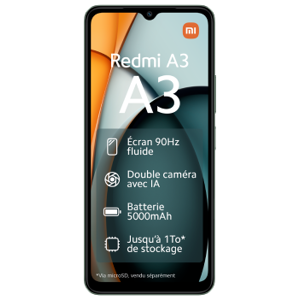 Xiaomi - Redmi A3 64go Vert - Publicité