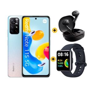 XIAOMI Pack Smartphone XIAOMI Redmi Note 11S 5G 128Go Blanc + Watch + Buds 4Lite