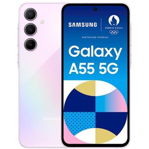 Smartphone SAMSUNG GALAXY A55 5G 128Go Lilas - Publicité