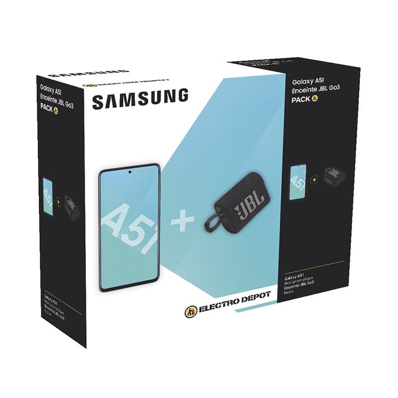 SAMSUNG SMARTPHONE SAMSUNG GALAXY A51 128GO NOIR + JBL GO3