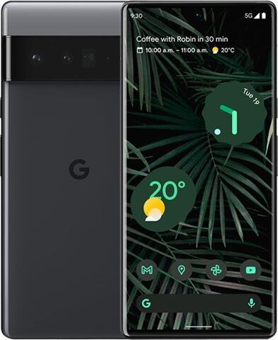 Refurbished: Google Pixel 6 Pro 256GB Stormy Black, Unlocked A