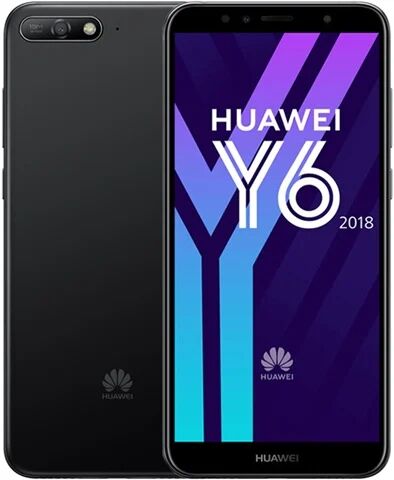 Refurbished: Huawei Y6 (2018) 16GB Black, 3 B