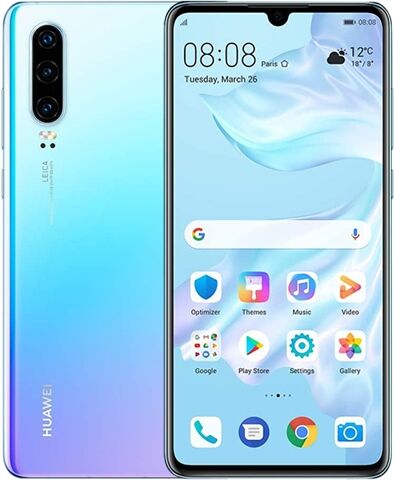 Refurbished: Huawei P30 6GB+128GB Breathing Crystal, Eir C