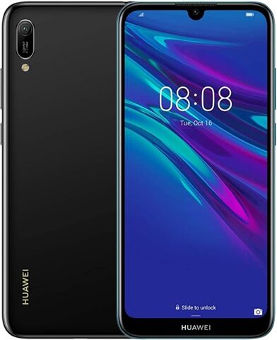 Refurbished: Huawei Y6 2019 Single Sim 32GB Black, Vodafone C