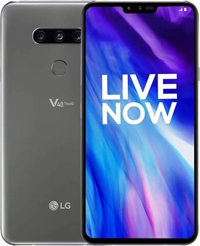 Refurbished: LG V40 ThinQ 128GB Platinum Grey, Unlocked B