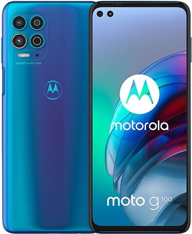 Refurbished: Motorola G100 (8GB+128GB) Iridescent Ocean, Unlocked A