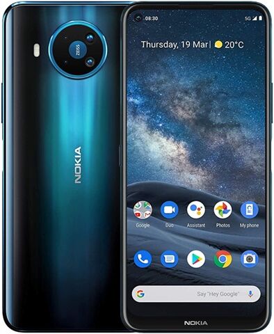 Refurbished: Nokia 8.3 5G (6GB+64GB) Polar Blue, Unlocked A