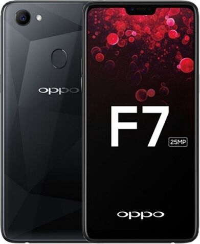 Refurbished: Oppo F7 Dual Sim (4GB+64GB) Diamond Black, Unlocked B