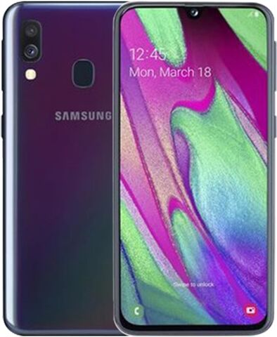 Refurbished: Samsung Galaxy A40 Dual Sim 64GB Black, 3 C