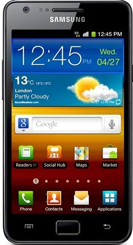 Refurbished: Samsung Galaxy S2 Black 16GB, Unlocked C