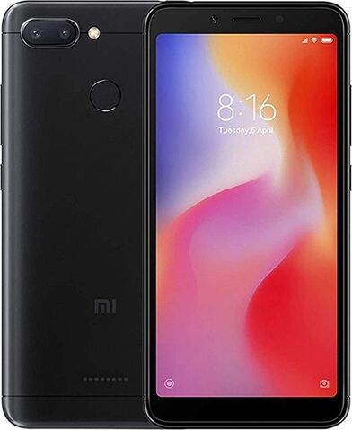 Refurbished: Xiaomi Redmi 6 32GB Black, Unlocked C