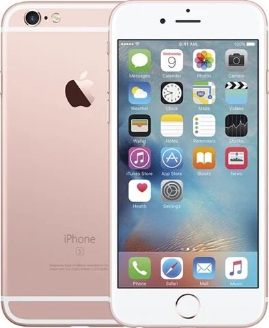 Refurbished: Apple iPhone 6S 16GB Rose Gold, 3 B