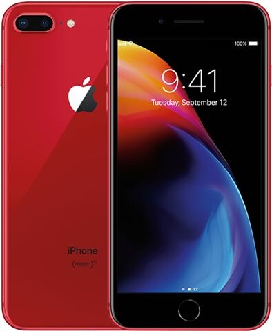 Refurbished: Apple iPhone 8 Plus 256GB Red, Unlocked C