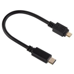Hama Cavo USB B micro M/ USB type C M, 2.0, 0,75 metri, connettori dorati, nero