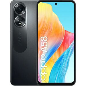 Oppo A58 4G Smartphone, AI Doppia fotocamera 50+2MP, Selfie 8MP, Display 6.72” 60HZ LCD FHD+, 5000mAh, RAM 6 (Esp 2GB/4GB/6GB)+ROM 128GB (esp1TB), IP54, [Versione Italia],Glowing Black