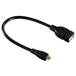 Hama Cavetto adattatore per tablet USB A 2.0 F/USB Micro B 2.0 M, 0,15 metri, USB OTG, contatti dorati, doppia schermatura, nero, 3 stelle