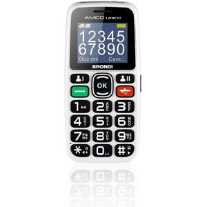 Brondi Amico Unico 4,57 cm (1.8) Nero, Bianco Telefono di livello base