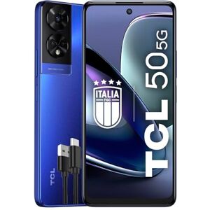 TCL 50 Smartphone 5G, chipset MediaTek Dimensity 6100+, Display 6.56 pollici HD+ 90Hz, 128GB, 8GB RAM, 4GB e 4GB RAM expansion, Dual Camera Hybrid 50 MP, Android 14, 5010 mAh, Dark Blue