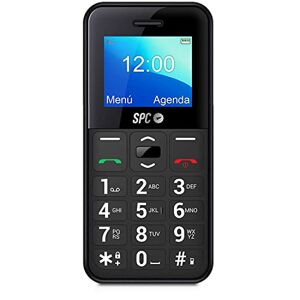 SPC Fortune 2 Pocket Edition – Telefono Cellulare GSM per Anziani con Tasti e Numeri Grandi, Pulsante SOS, Volume Alto, Campanello Intelligente e Configurazione Remota, Nero