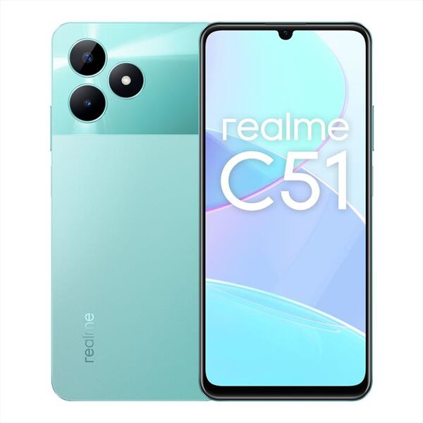 realme smartphone c51 (128gb 4gb) int+nfc-mint green