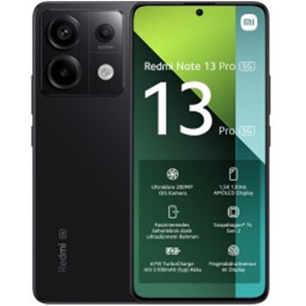 xiaomi redmi note 13 pro 5g dual sim 8gb ram 256gb - black eu