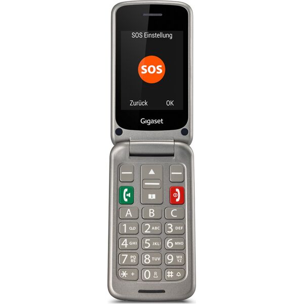 siemens gl590 gl590 - telefono cellulare display 2.8 dual sim batteria 800 mah fotocamera con bluetooth e sos colore titan silver - gl590