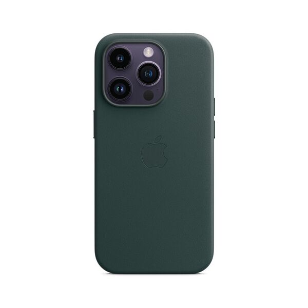 apple custodia iphone 14 pro in pelle - verde foresta