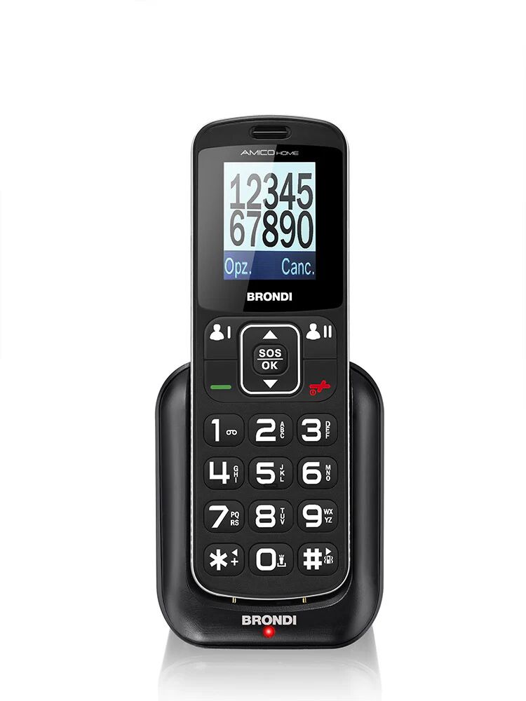 Brondi Amico Home 4,5 cm (1.77) 90 g Nero Telefono di livello base