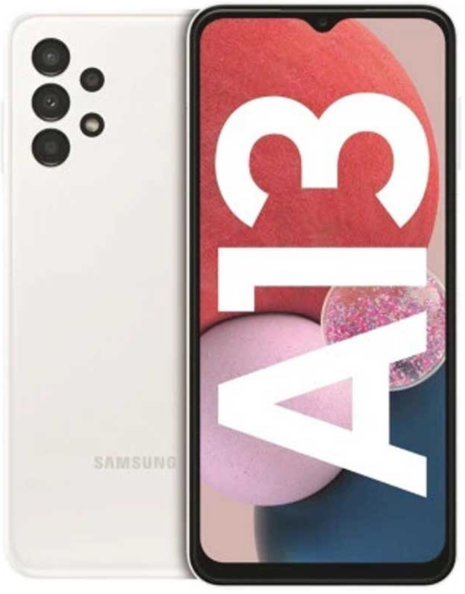 Samsung Galaxy A13 Smartphone Android, Processore Dual + Exa Core, Display Infinity-V da 6.6¹, Android 12, 3GB RAM, 32GB di Memoria interna espandibile² Batteria 5.000 mAh³, White [Versione italiana]