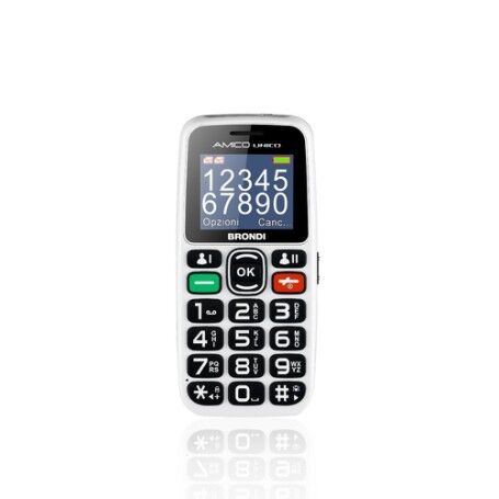 Brondi Amico Unico 4,57 cm (1.8") Nero, Bianco Telefono di livello base (10276091)