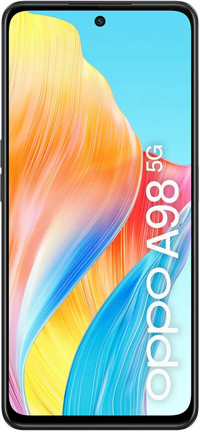 Oppo A98 5G Smartphone, AI Tripla fotocamera 64+2+2MP, Selfie 32MP, Display 6.72” 120HZ LDC FHD+, 5000mAh, RAM 8(Esp 4GB/6GB/8GB)+ROM 256GB (esp1TB), IPX4, Cool Black