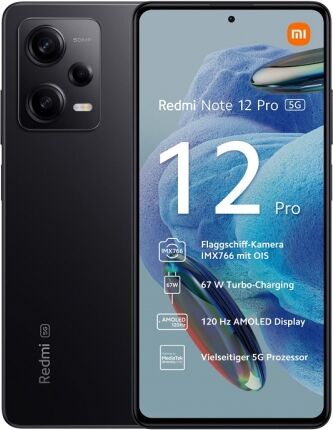 Xiaomi redmi note 12 pro 8+256gb 6.67" 5g midnight black eu