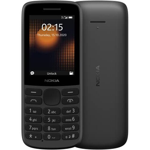 Nokia 215 mobiele telefoon, ontgrendeld, 2,4 inch, 1 GB, Dual SIM, Android, zwart