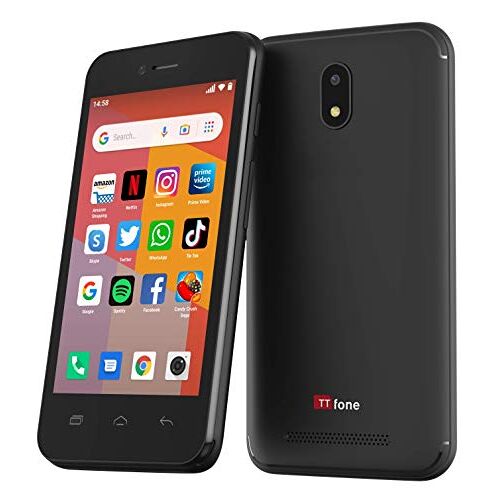 TTfone TT20 Smart 3G mobiele telefoon met Android GO 8GB Dual Sim 4 inch touchscreen (met USB-kabel)