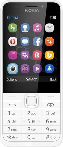 Nokia 230 gsm (7,11 cm / 2,8 inch, 2 MP-camera)  - 74.99 - zilver