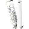 Panasonic KX-TGK210 telefon stacjonarny bezprzewodowy (blokowanie niechcianych połączeń, dzwonki polifoniczne, wyświetlacz 1.5" LCD, tryb ECO), biały