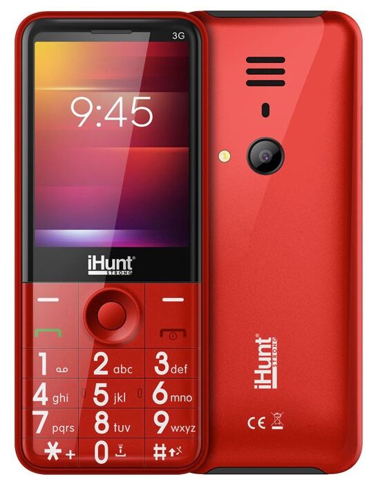 Ihunt Telemóvel 2,8" Dual Sim Bluetooth / Rádio Fm / Lanterna (vermelho) - Ihunt I3 3g