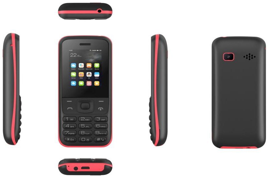 Qubo Telemovel Dual Sim 1,77" Bluetooth, Radio Fm, Lanterna (preto/vermelho) - Qubo
