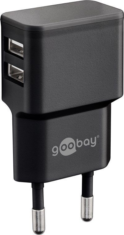 Goobay strömadapter med 2xUSB med 2.4A