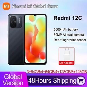 Xiaomi Redmi 12C Cellphone Global Version 64/128GB 50MP AI Dual Camera Helio G85 Octa Core 6.71" DotDrop Display 5000mAh Battery