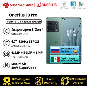 Global OnePlus 10 Pro 5G Smartphone Snapdagon 8 Gen 1 80W SuperVooc 6.7'' 120Hz LTPO2 AMOLED Display 48MP Camera 10pro Phone