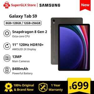 2023  Samsung Galaxy Tab S9 WiFi Android Tablet 128GB Storage S Pen Included Unlocked 11'' AMOLED 2X Display 8400mAh Battery